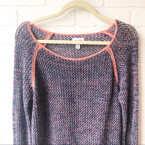 American Eagle Long Knit Sweater Blue/Purple L - Picture 3 of 7